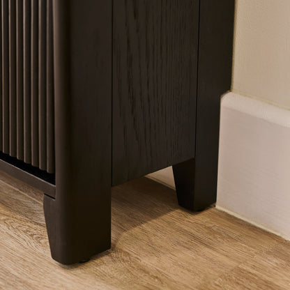 Raleigh 2 Door Shoe Cabinet - Black - Laura James 