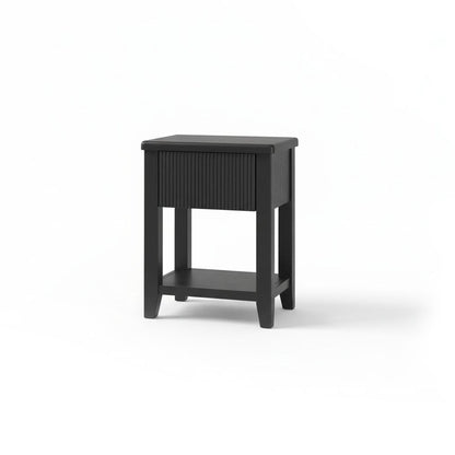 Raleigh Black Oak 1 Drawer Bedside Table