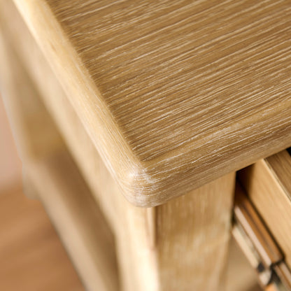 Raleigh 1 Drawer Bedside Table - Whitewash - Laura James 