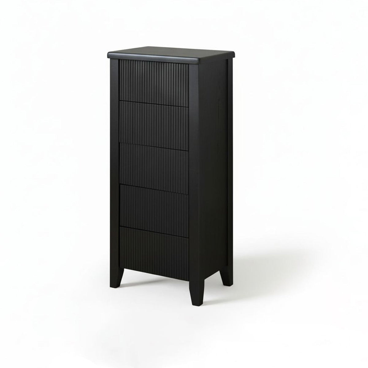 Raleigh 5 Drawer Tallboy - Black Oak - Laura James