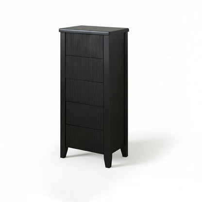 Raleigh 5 Drawer Tallboy - Black Oak - Laura James