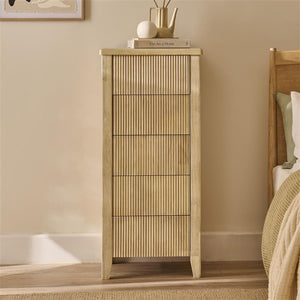 Raleigh 5 Drawer Tallboy - Whitewash