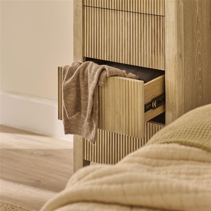 Raleigh 5 Drawer Tallboy - Whitewash - Laura James 
