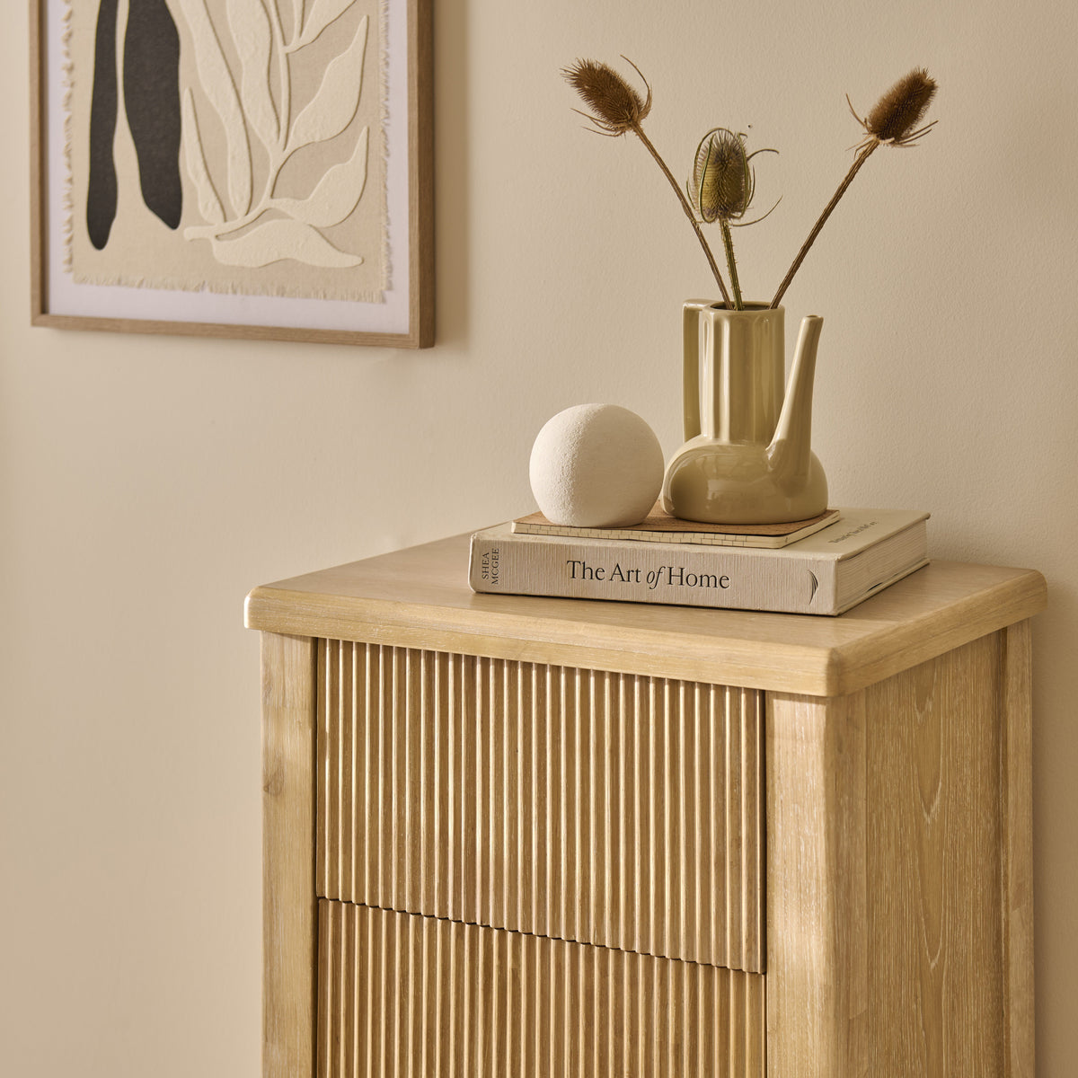 Raleigh 5 Drawer Tallboy - Whitewash - Laura James 