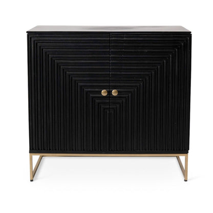 Rayna 2 Door Sideboard - Jet Black - Laura James