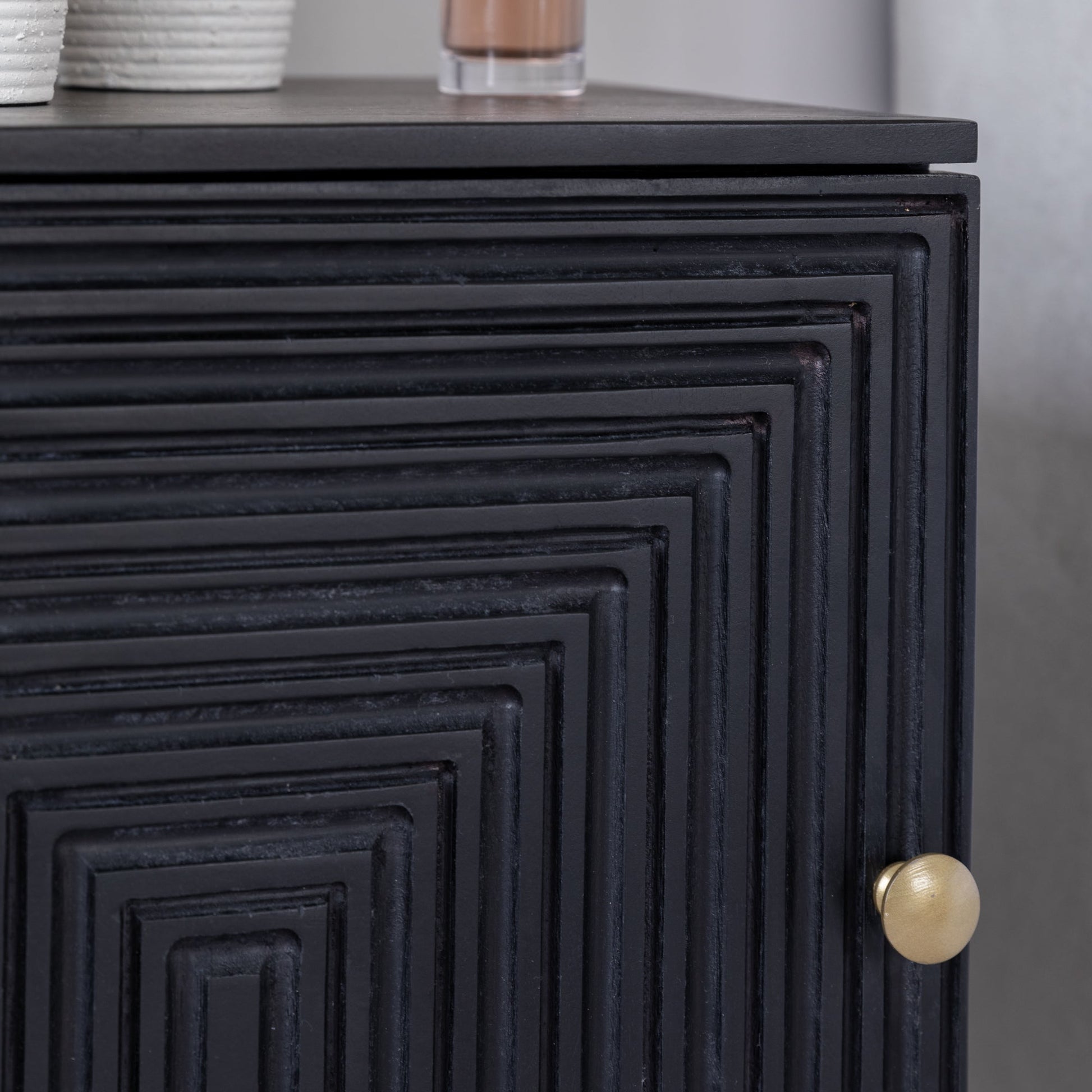 Rayna Bedside Table - Jet Black - Laura James