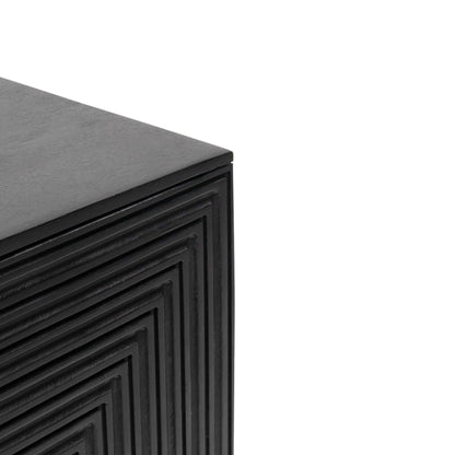 Rayna Bedside Table - Jet Black