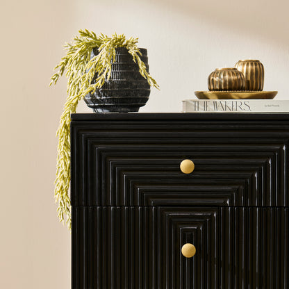 Rayna 6 Drawer Chest of Drawers - Jet Black - Laura James 