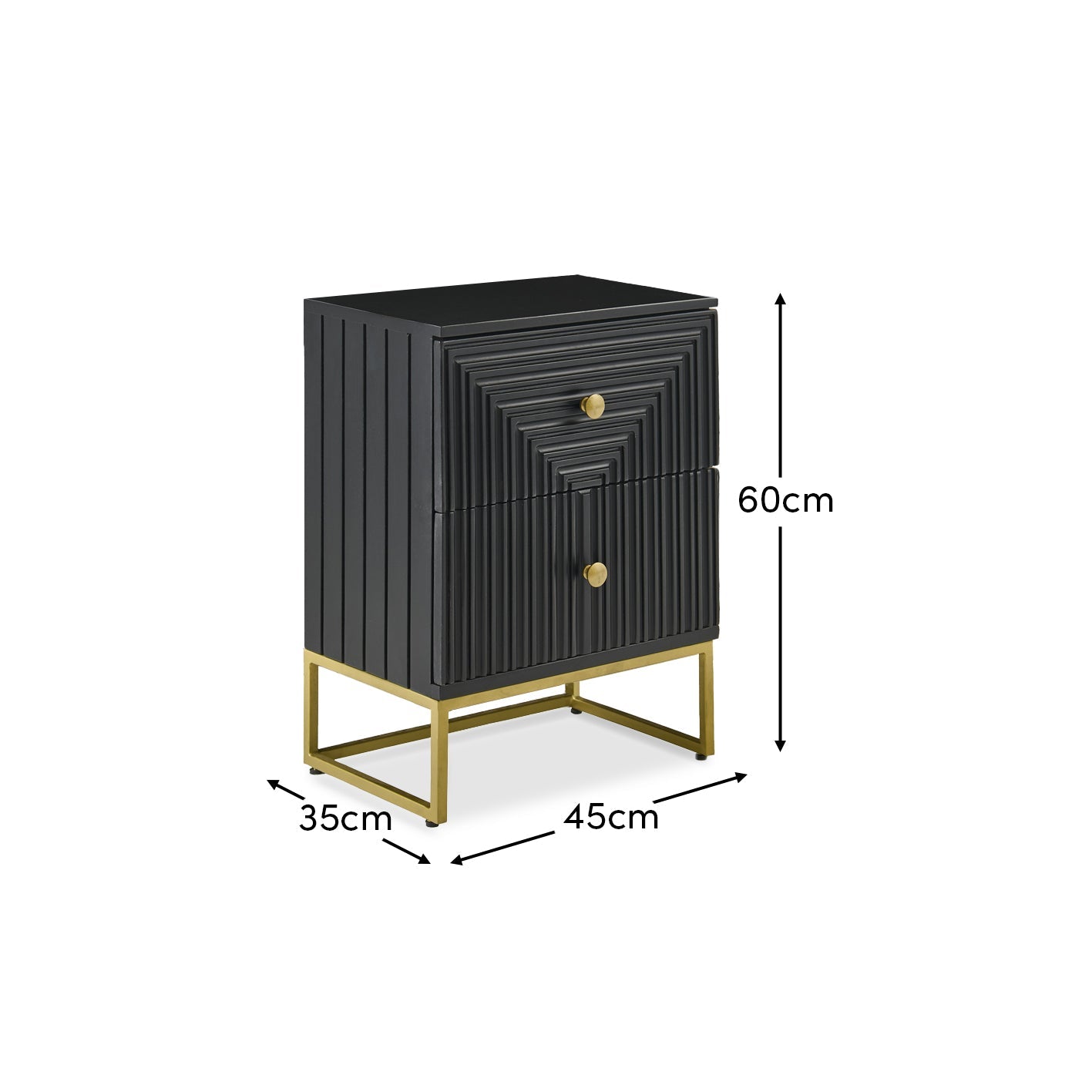 Rayna_45cm_2_Drawer_Bedside_Table_Jet_Black-2 - Laura James