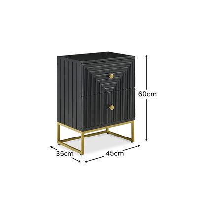 Rayna_45cm_2_Drawer_Bedside_Table_Jet_Black-2 - Laura James