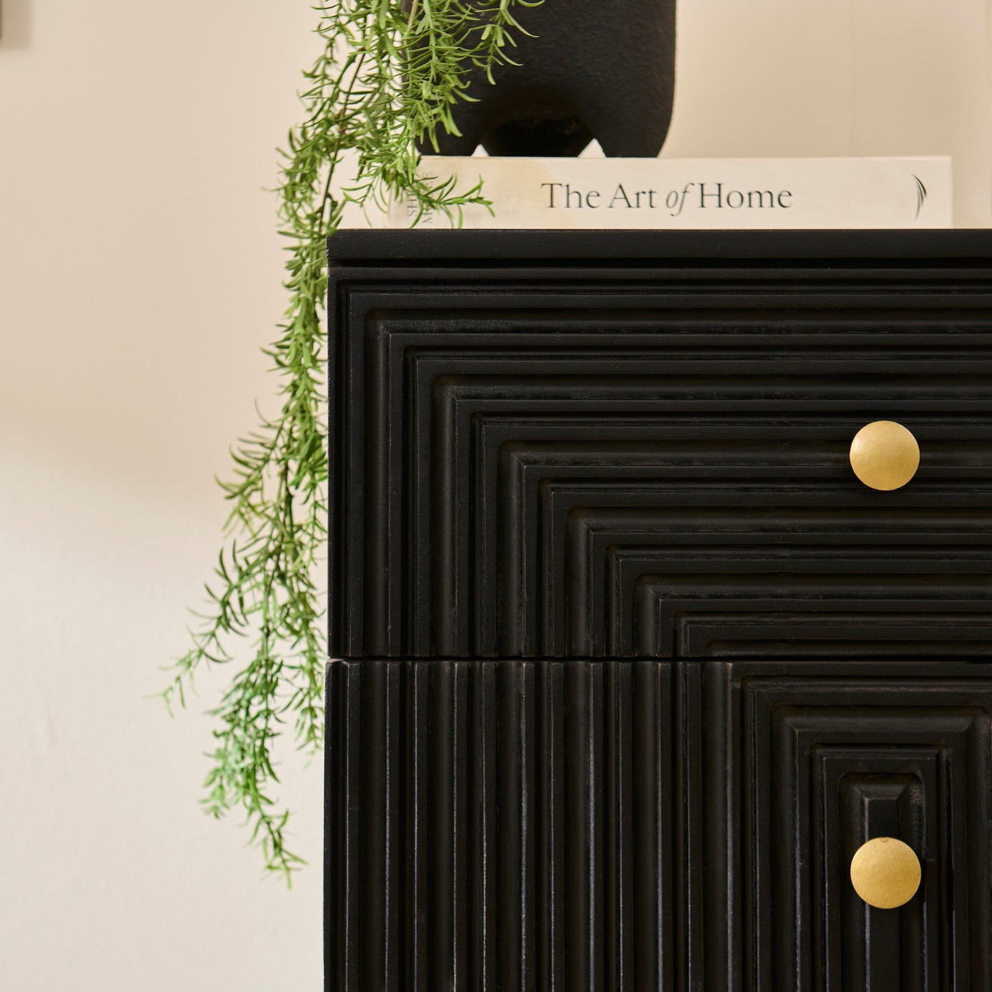 Rayna 5 Drawer Tallboy - Jet Black - Laura James
