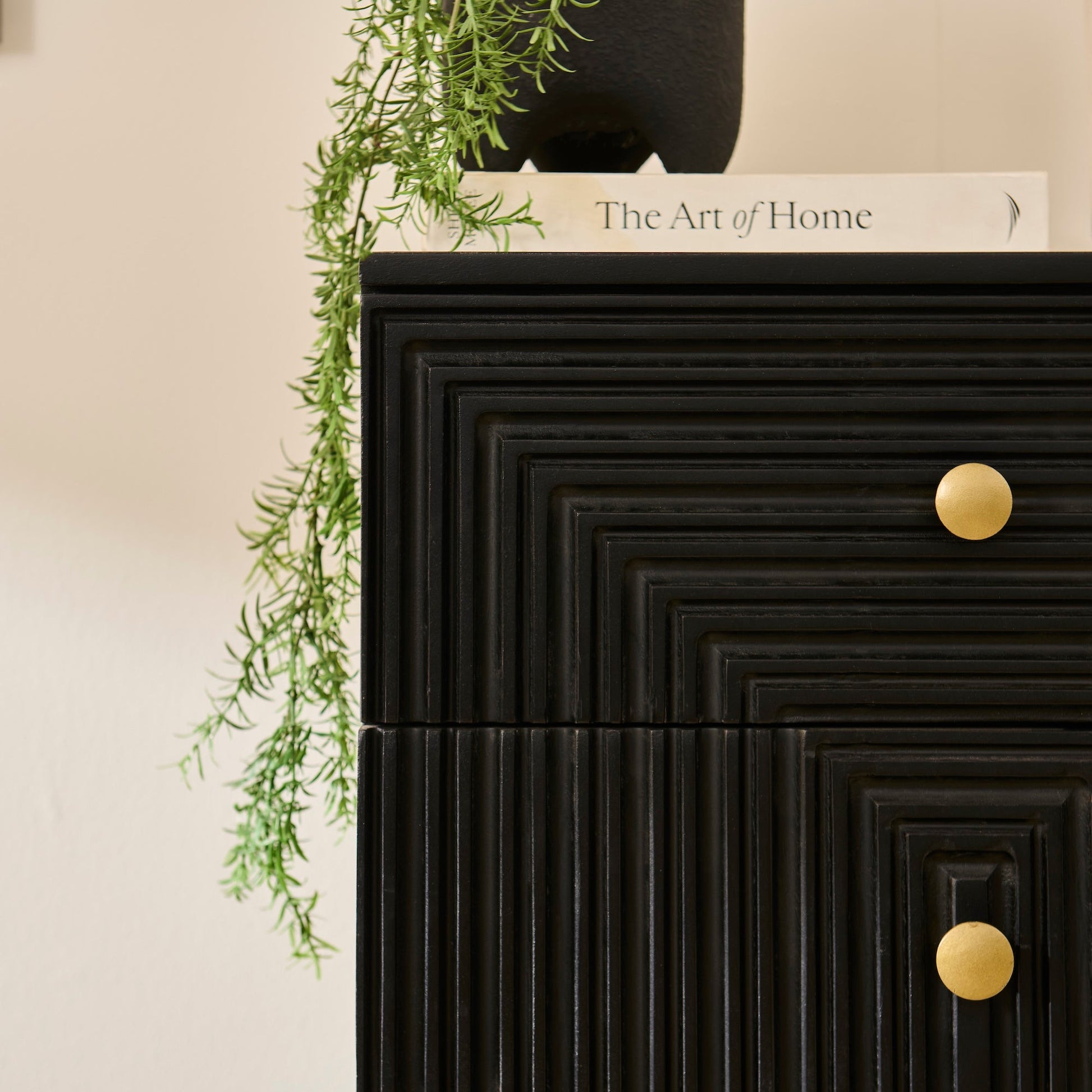 Rayna 5 Drawer Tallboy - Jet Black - Laura James