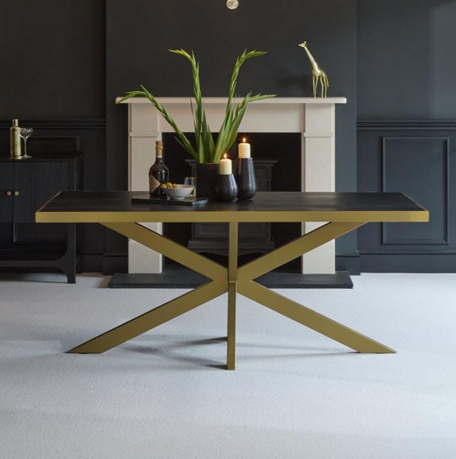 Rayna Rectangular Dining Table - Jet Black - Laura James – Laura