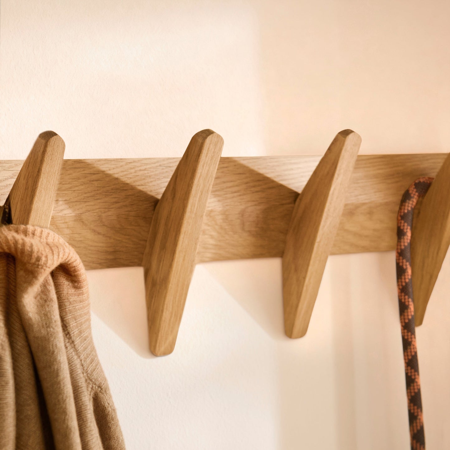 Roe Small Pale Oak Coat Rack - Laura James 