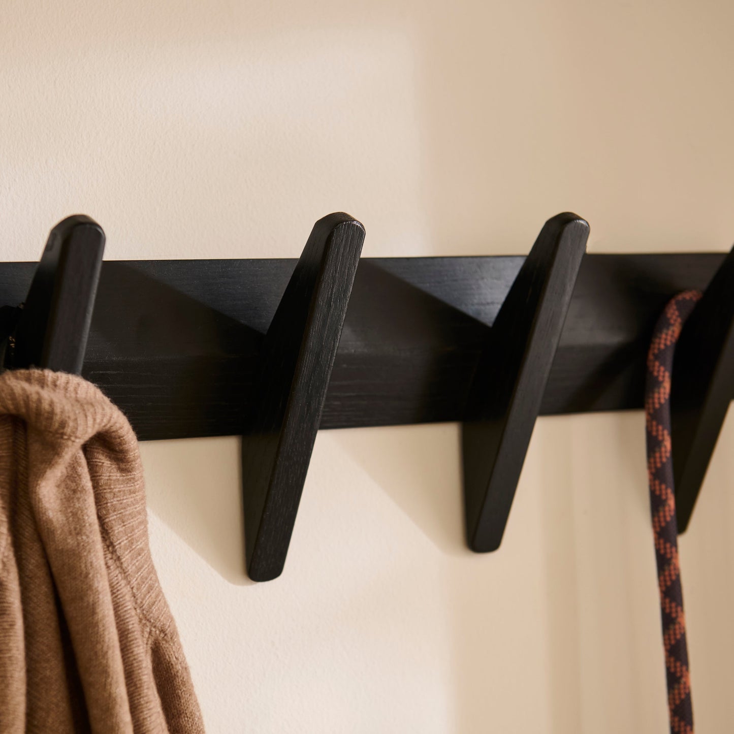 Roe Small Black Oak Coat Rack - Laura James