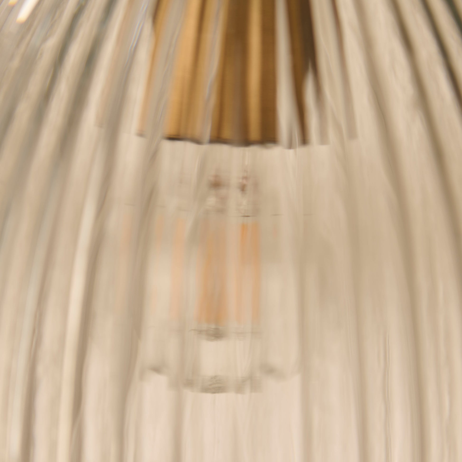 Rosehill 31cm Glass Pendant Light - Clear & Gold - Laura James