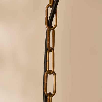 Rosehill 31cm Glass Pendant Light - Clear & Gold - Laura James