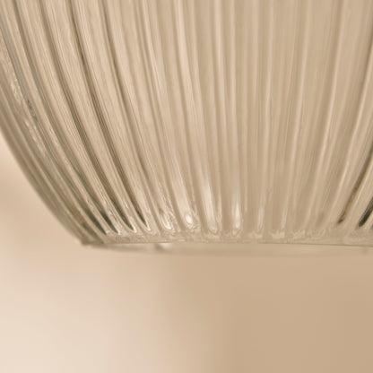 Rosehill 31cm Glass Pendant Light - Clear & Gold - Laura James