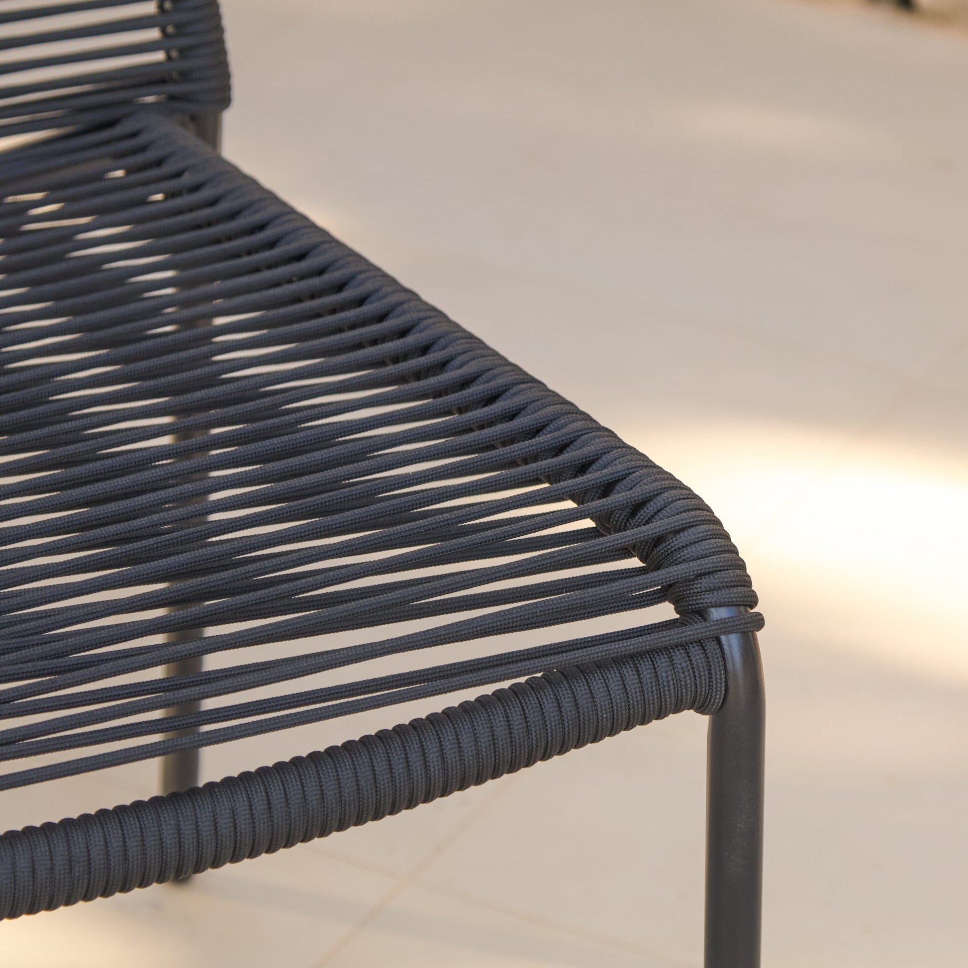 Ryder Black Rope Garden Chairs - Set of 2 - Laura James