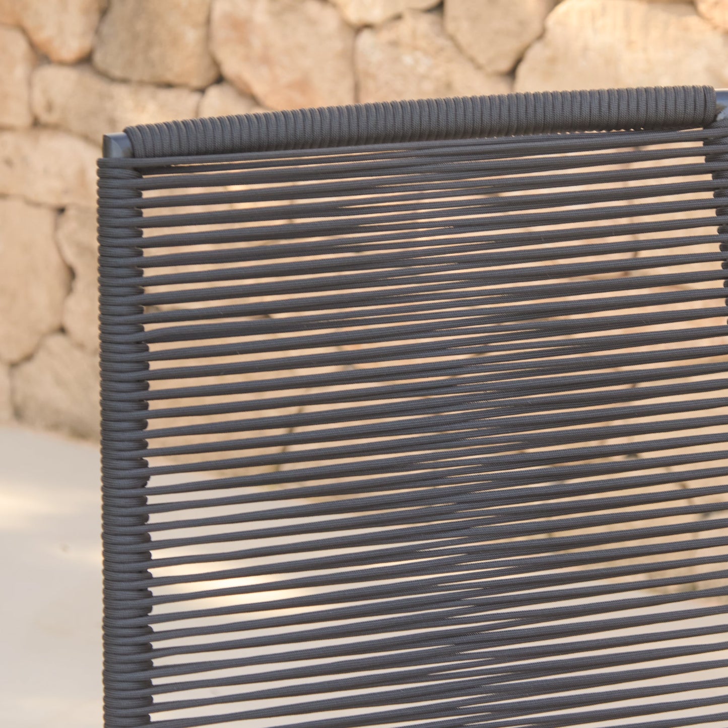 Ryder Black Rope Garden Chairs - Set of 2 - Laura James