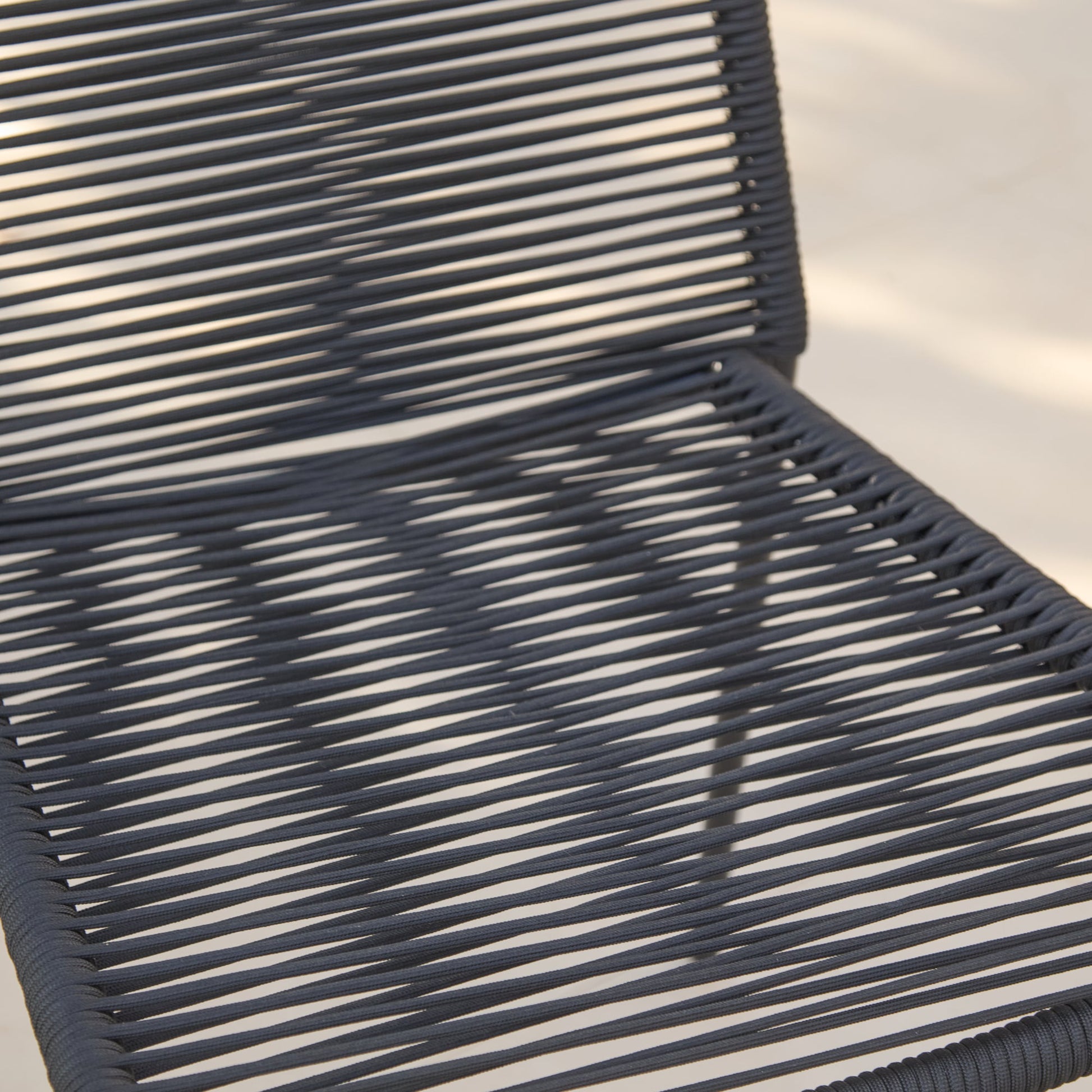 Ryder Black Rope Garden Chairs - Set of 2 - Laura James