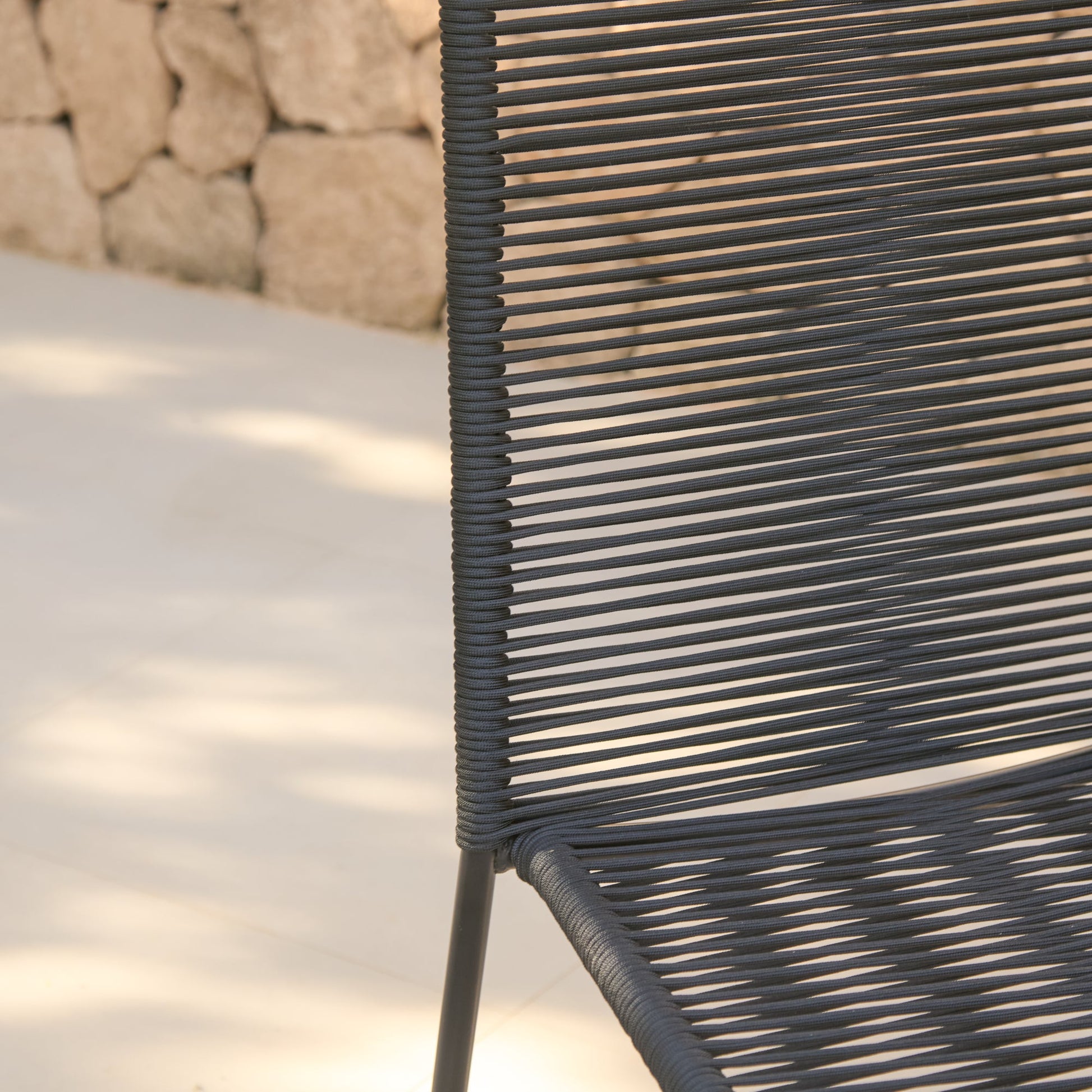 Ryder Black Rope Garden Chairs - Set of 2 - Laura James