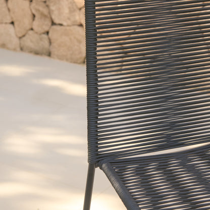 Ryder Black Rope Garden Chairs - Set of 2 - Laura James