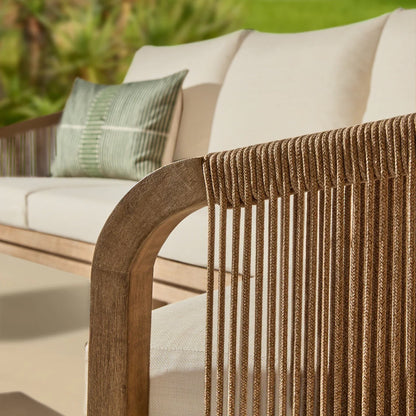 Shiro 3 Seater Whitewash Sofa Set with Shiro Occasional Armchairs and Rectangular Coffee Table - Laura James 