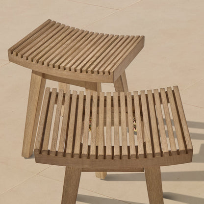 Shiro Wooden Garden Stool - 40cm