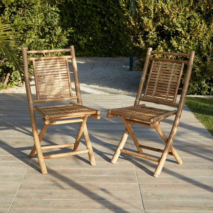 Lila 4 Seater Bamboo Folding Garden Dining Set - Laura James