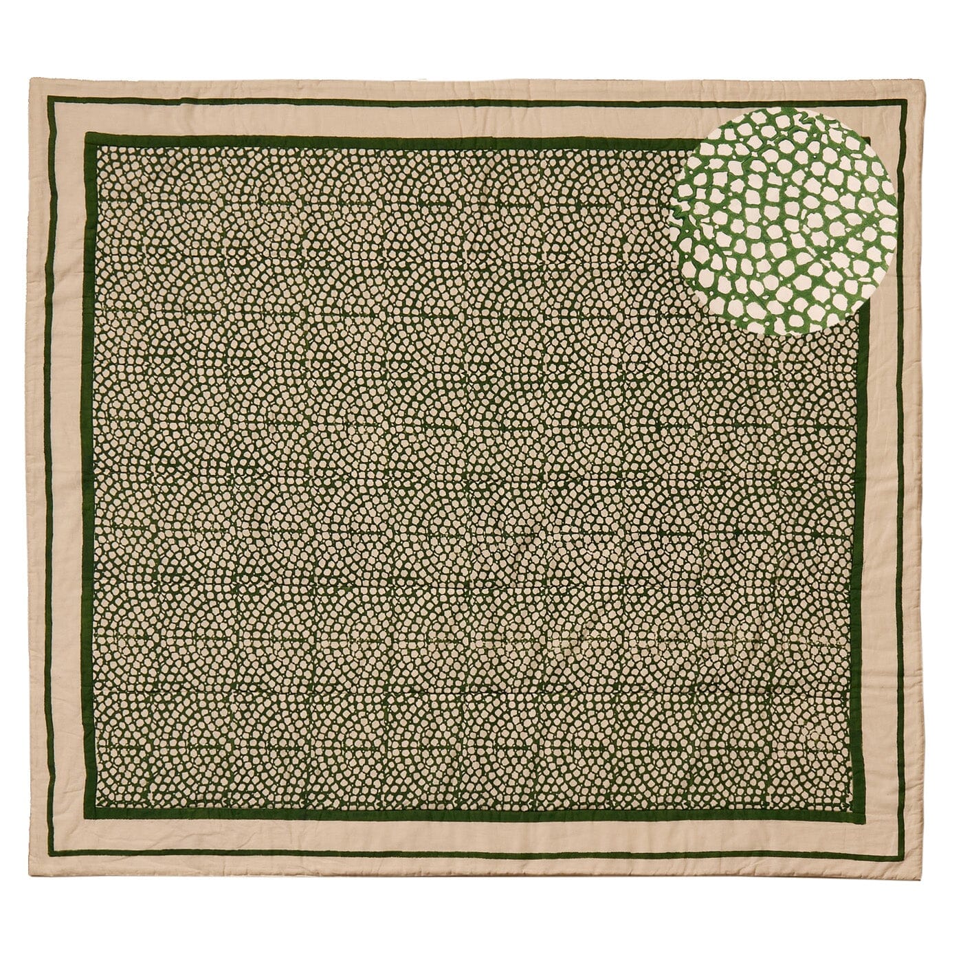 Somersby 125x145cm Bed Spread - Fern Green