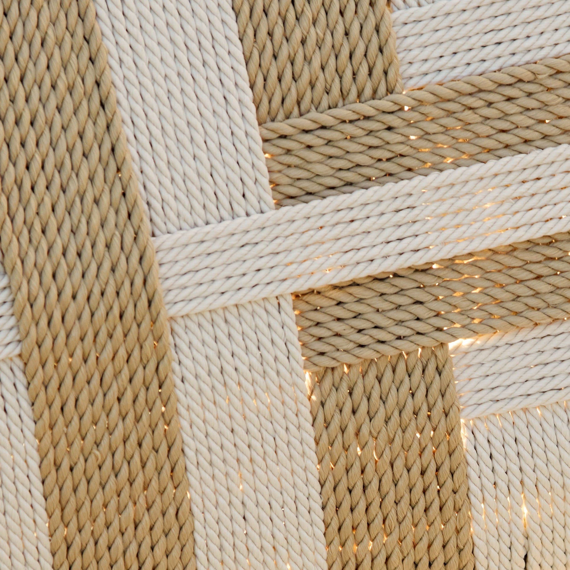 Saffron White Acacia Occasional Chair - Beige/Natural Rope - Laura James