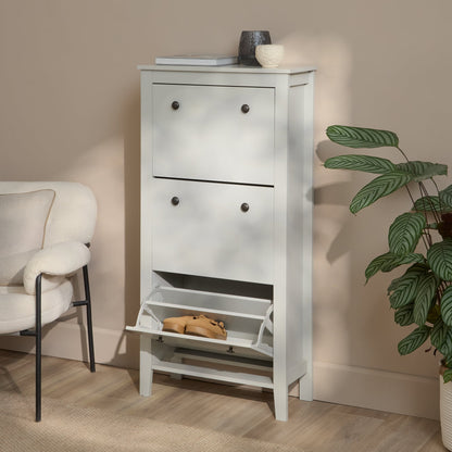 Sandhurst 60cm Three Door Shoe Cabinet - Mist Grey