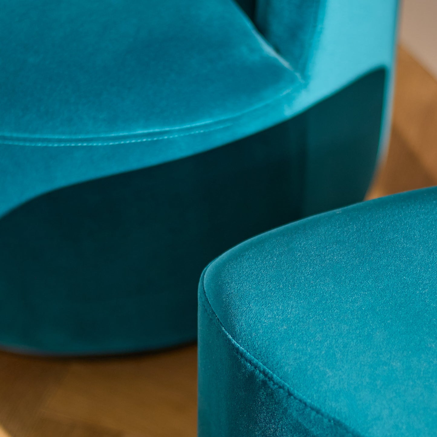 Sawyer 68cm Swivel Armchair - Deep Teal - Laura James