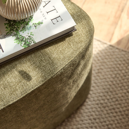 Sawyer 68cm Swivel Armchair & Alder 45cm Footstool - Moss Green - Laura James