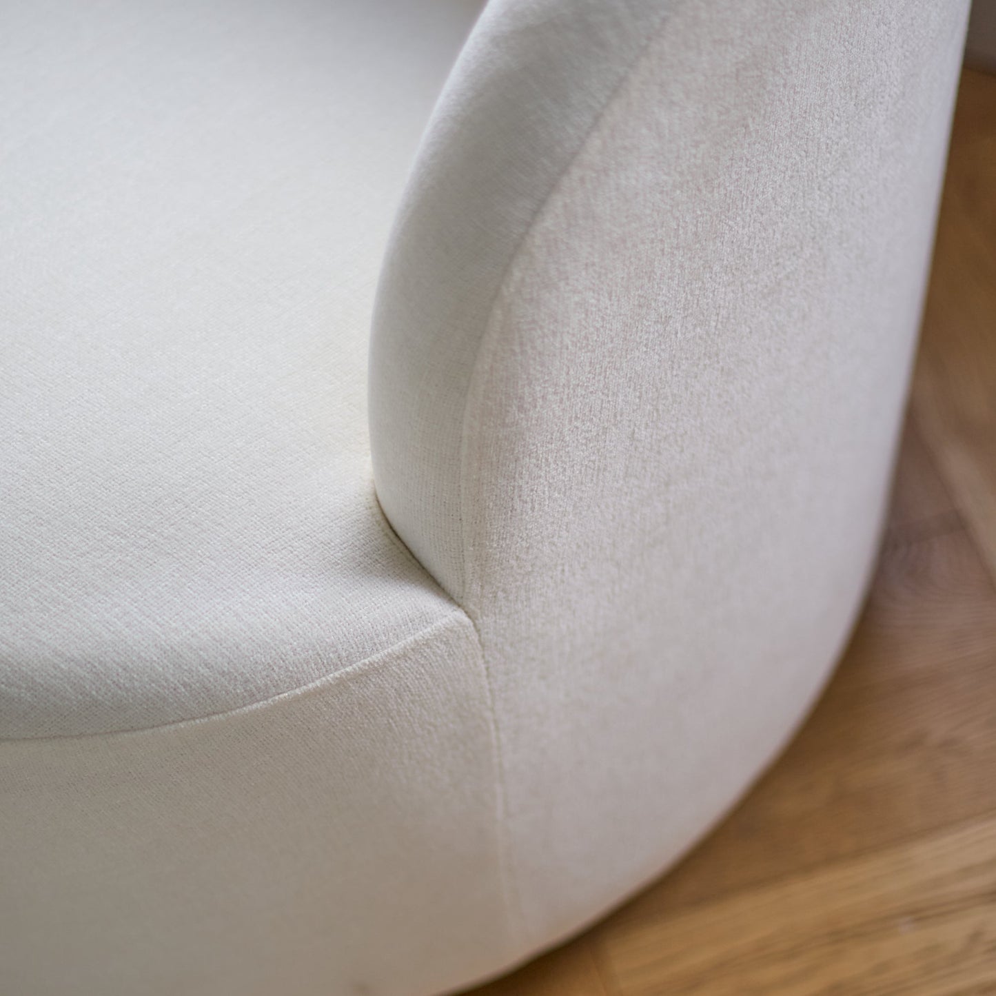Sawyer 68cm Swivel Armchair & Alder 45cm Footstool - Oyster White