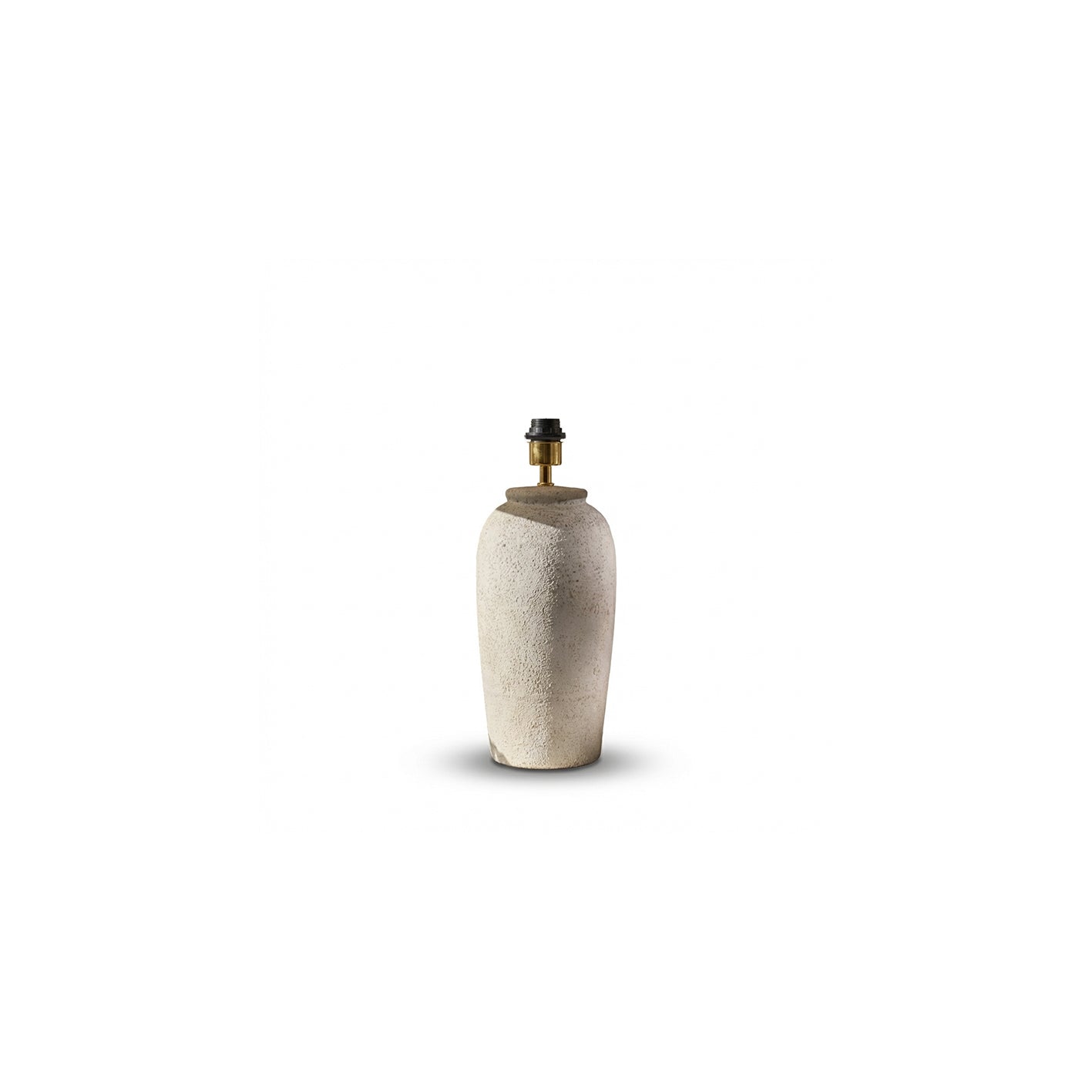 Selham 47cm Ceramic Lamp Base - Rustic White - Laura James 