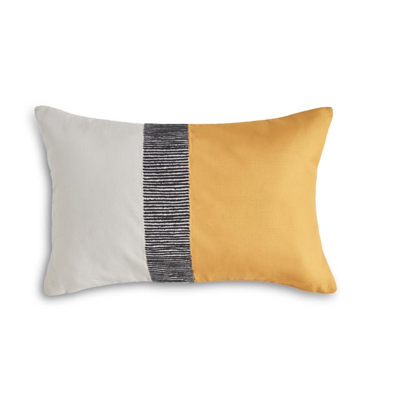 Selu 35x55cm Striped Cushion Cover - Yellow -Laura James 
