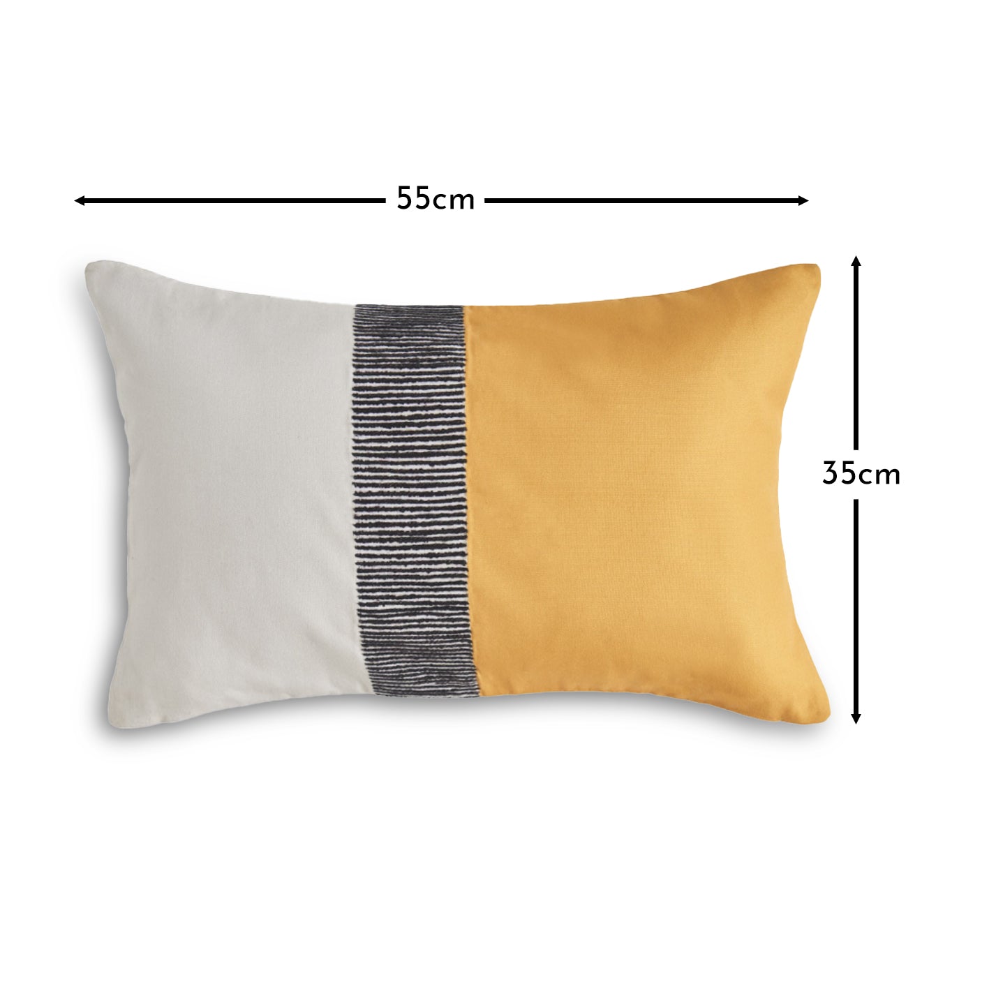 Selu 35x55cm Striped Cushion Cover - Yellow -Laura James 