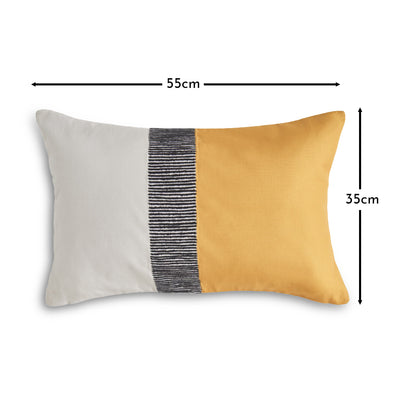 Selu 35x55cm Striped Cushion Cover - Yellow -Laura James 