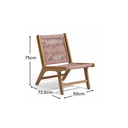 Seren Pink Rope Occasional Garden Chair - Laura James