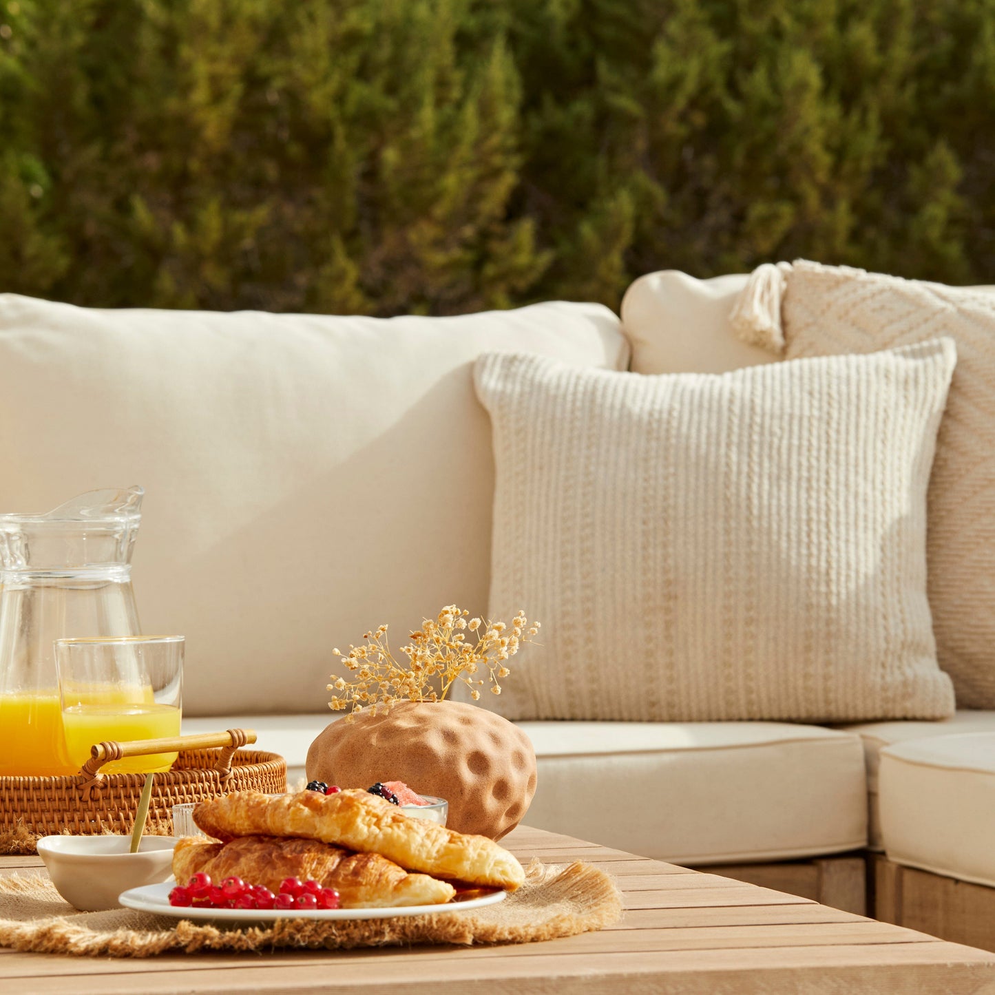Shiro Wooden Garden Corner Sofa Set with Akira Coffee Table
- Laura James 