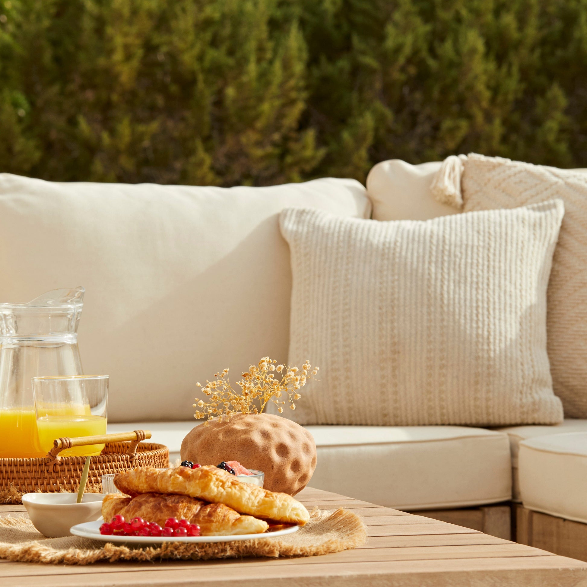 Shiro Wooden Garden Corner Sofa Set with Akira Coffee Table
- Laura James 