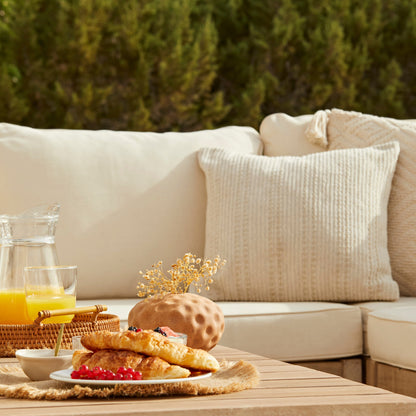 Shiro Wooden Garden Corner Sofa Set with Akira Coffee Table
- Laura James 