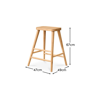 Silvester Whitewash Bar Stool - Laura James