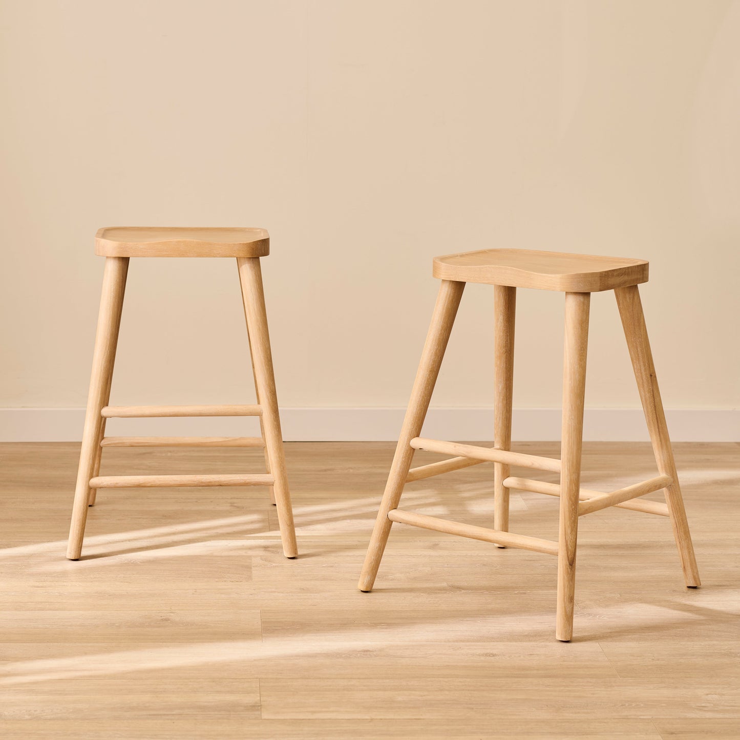 Silvester Whitewash Bar Stool - Laura James