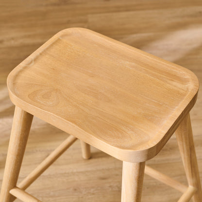 Silvester Whitewash Bar Stool - Laura James