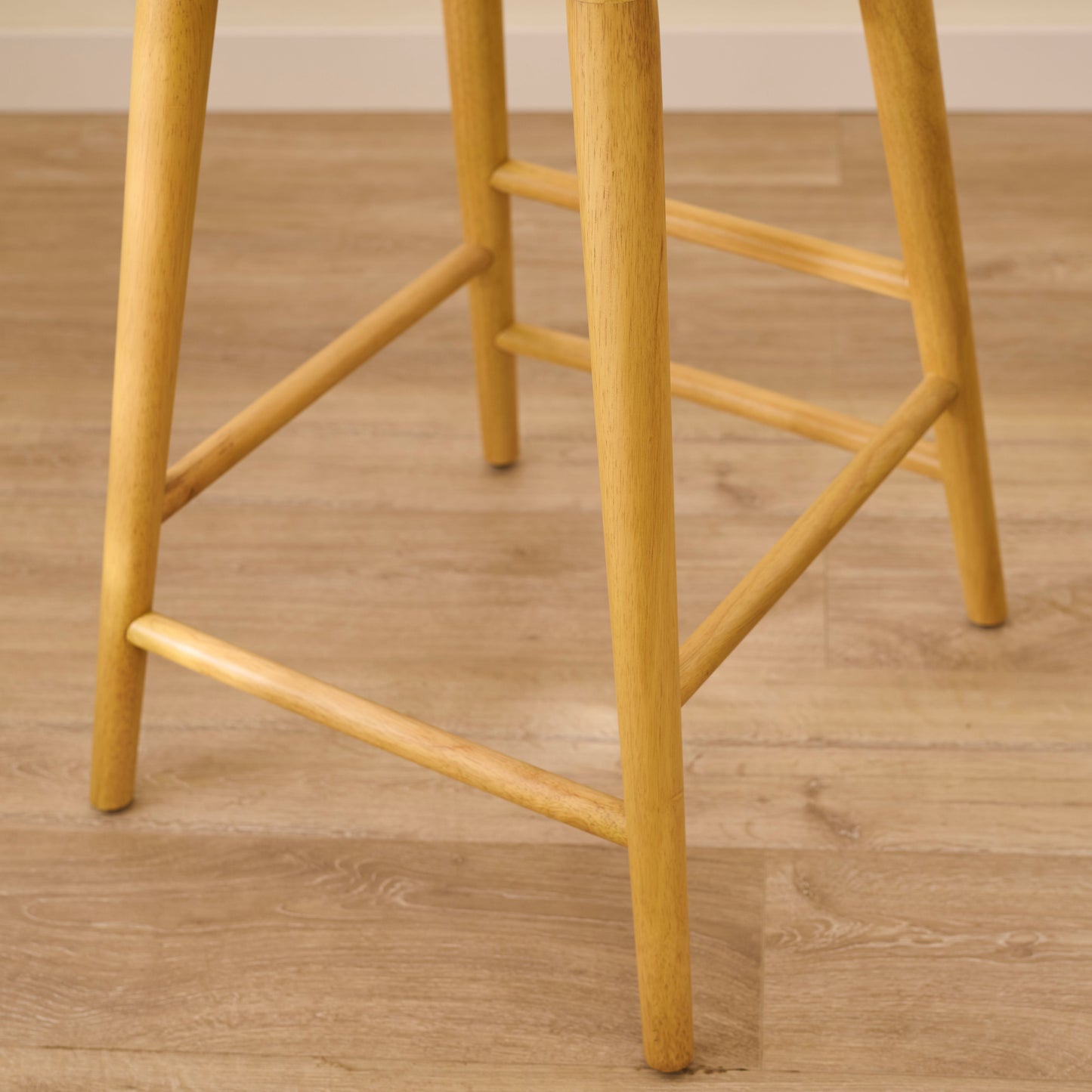 Silvester Pale Oak Bar Stool with Backrest - Laura James
