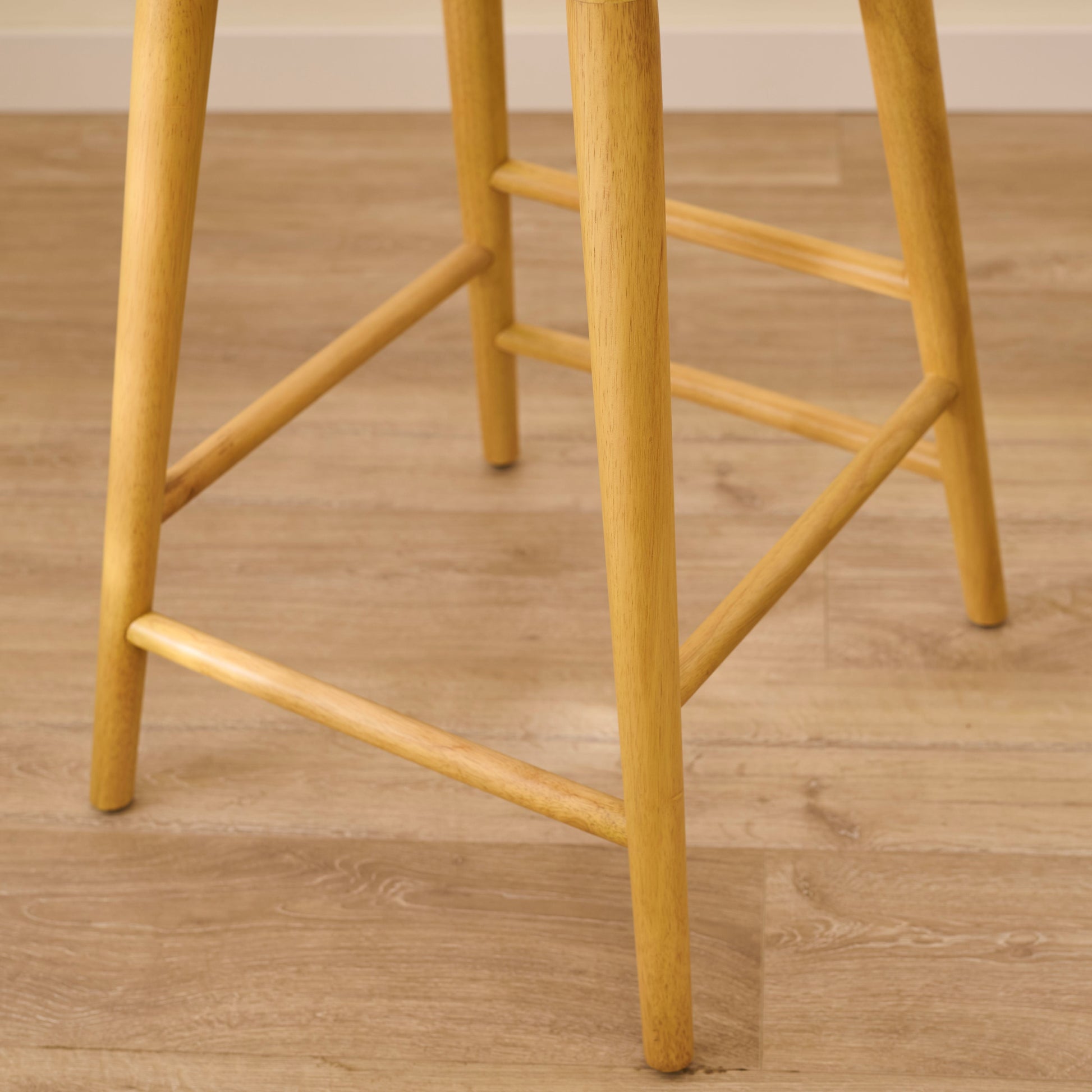 Silvester Pale Oak Bar Stool with Backrest - Laura James
