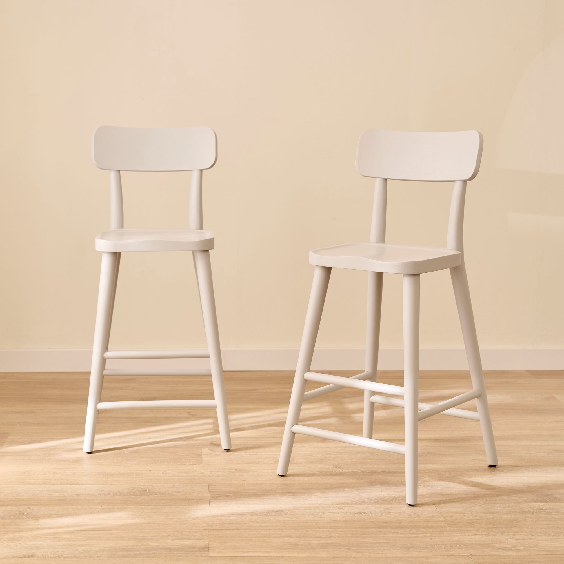 Silvester Pewter Grey Bar Stool with Backrest - Laura James